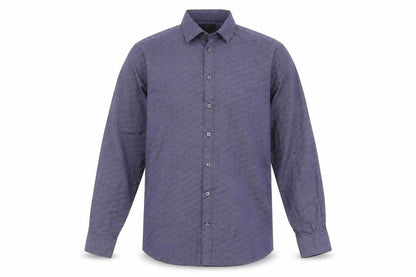 Marks and Spencer Men's Blue Geometric Shirt