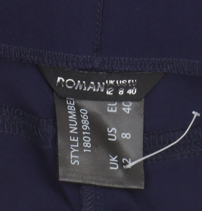 Roman Originals Women's Blue Cropped Trousers - Size 12