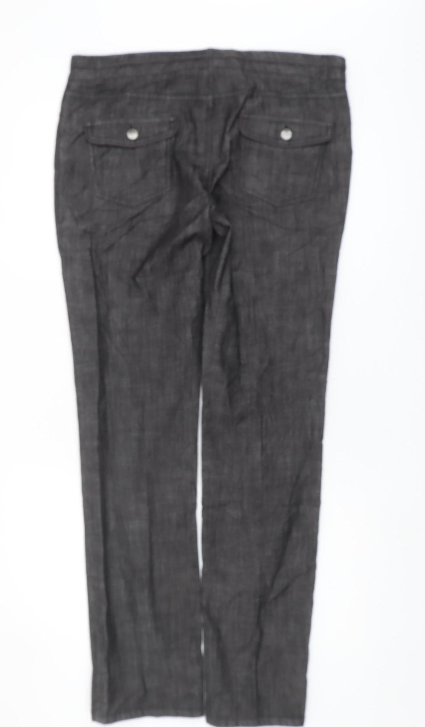 Womens UK Size 14 Marks and Spencer Regular Fit Casual Black Trousers