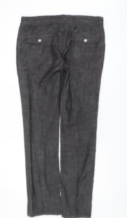 Womens UK Size 14 Marks and Spencer Regular Fit Casual Black Trousers