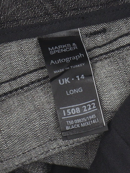 Womens UK Size 14 Marks and Spencer Regular Fit Casual Black Trousers