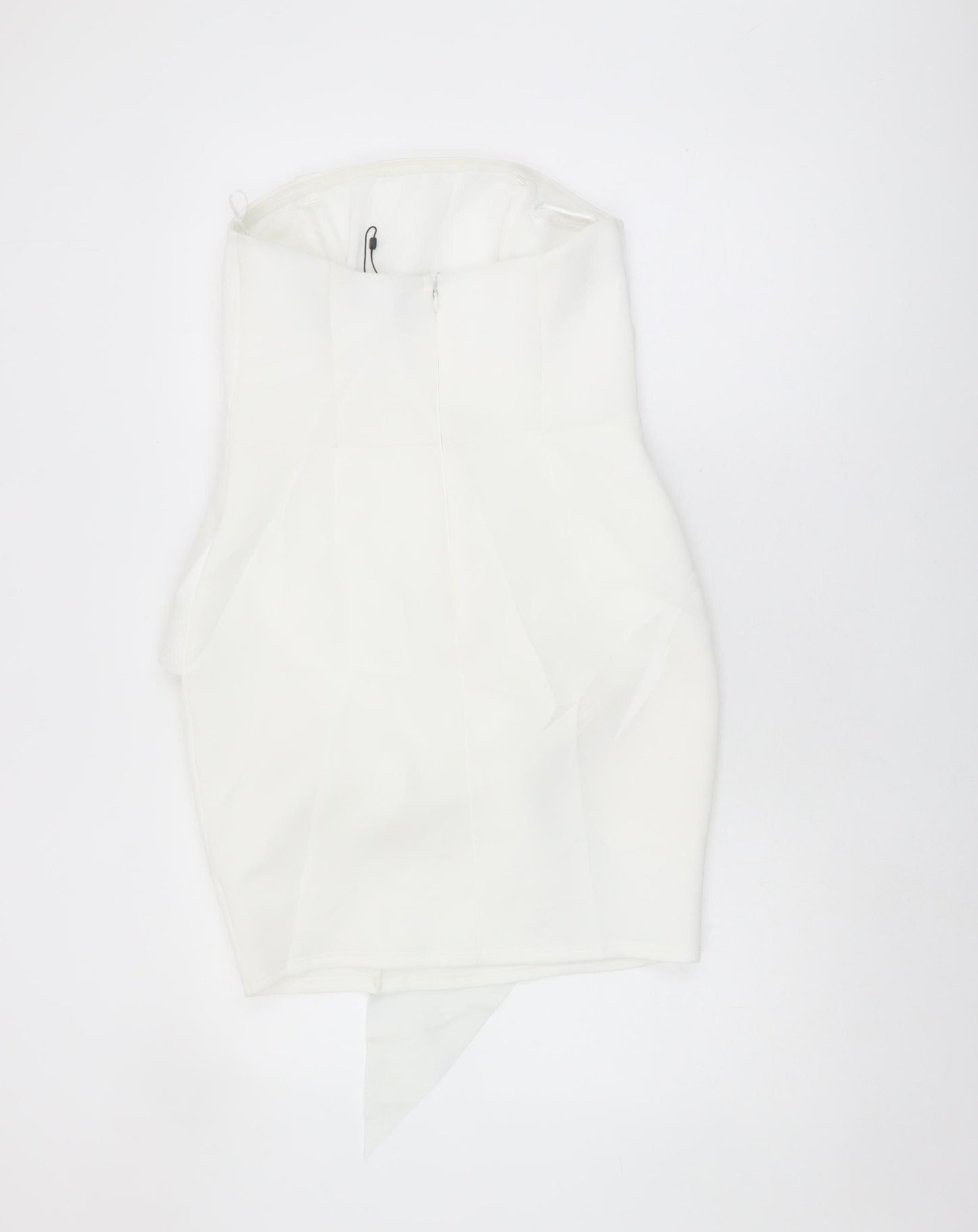 Lipsy Women's White Strapless Bodycon Dress Size 12