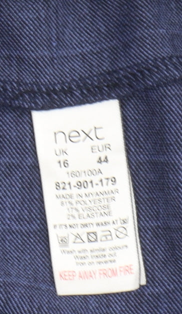 Next Women's Blue Striped Boat Neck Dress Size 16