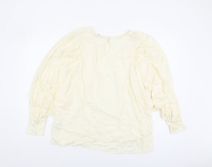 Womens UK Size 18 NEXT Ivory Basic Blouse