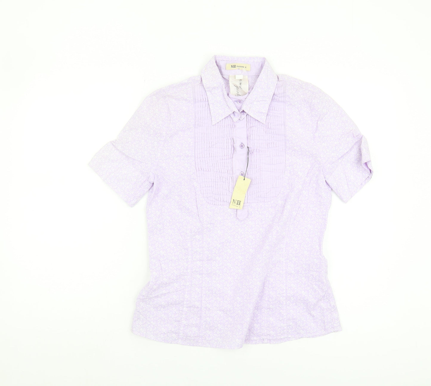 Nadine H Women's Purple Floral Blouse, Size 10