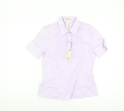Nadine H Women's Purple Floral Blouse, Size 10