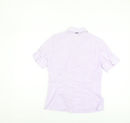 Nadine H Women's Purple Floral Blouse, Size 10