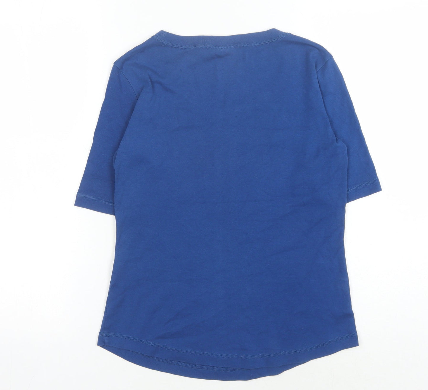 Champion Women's Blue Medium Cotton Basic T-Shirt