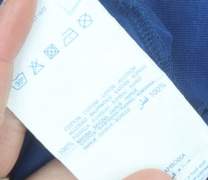 Champion Women's Blue Medium Cotton Basic T-Shirt