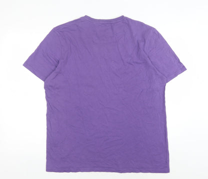 Lyle & Scott Men's Purple XL Crew Neck T-Shirt