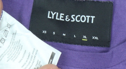 Lyle & Scott Men's Purple XL Crew Neck T-Shirt