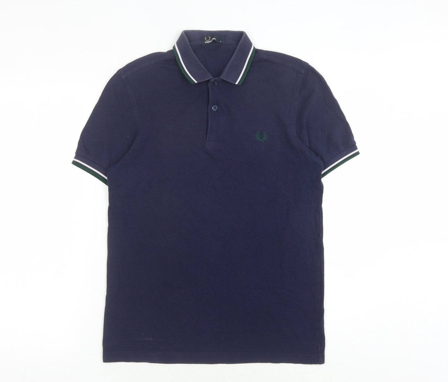 Fred Perry Men's Blue Polo Shirt, Size S, Short Sleeve