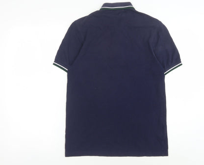 Fred Perry Men's Blue Polo Shirt, Size S, Short Sleeve