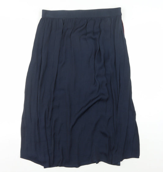 hush Women's Blue Midi Skirt, Size 10, Rainbow Stripes