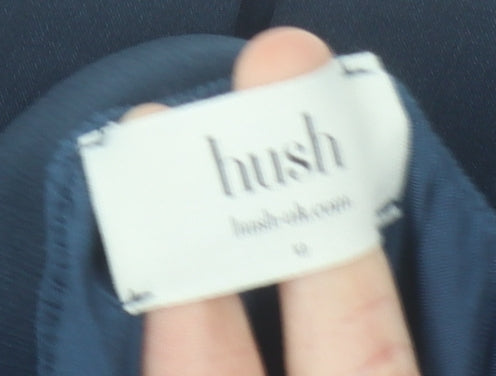 hush Women's Blue Midi Skirt, Size 10, Rainbow Stripes