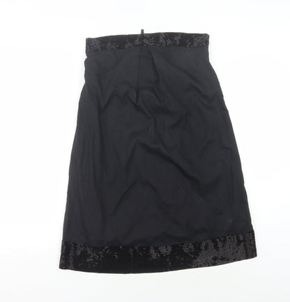French Connection Women's Black Beaded Skirt Size 6