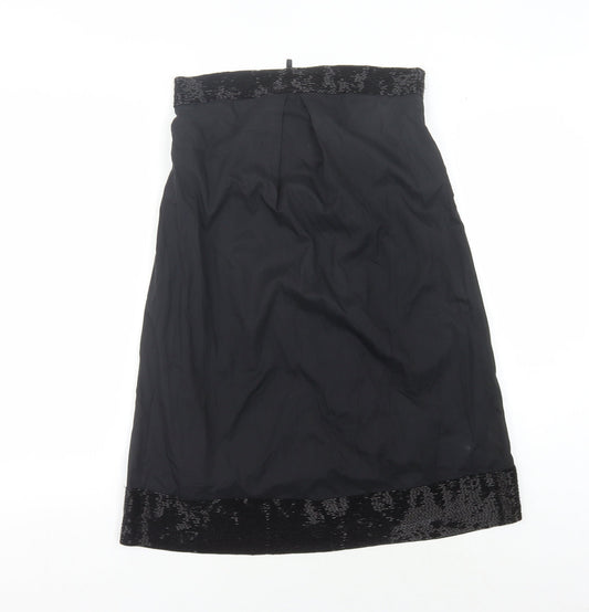 French Connection Women's Black Beaded Skirt Size 6