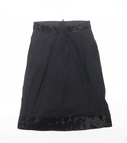 French Connection Women's Black Beaded Skirt Size 6