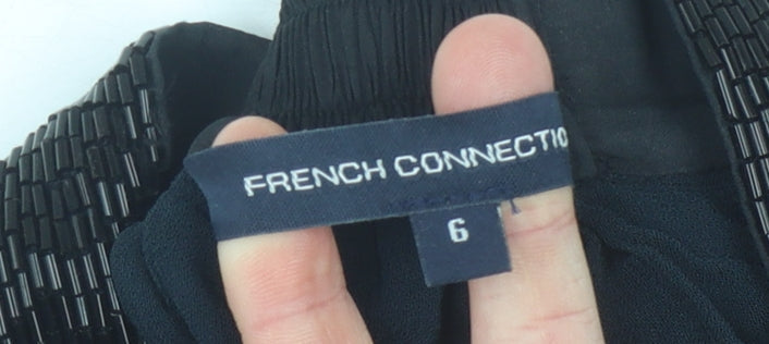 French Connection Women's Black Beaded Skirt Size 6