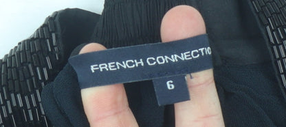 French Connection Women's Black Beaded Skirt Size 6