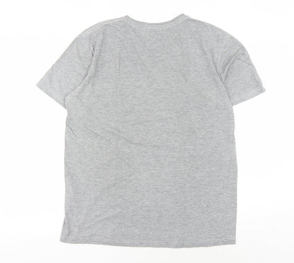 Quiksilver Men's Grey Graphic Print T-Shirt - L