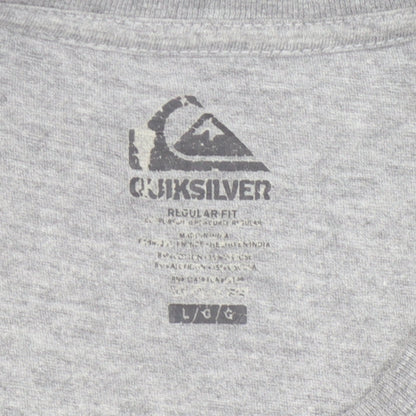 Quiksilver Men's Grey Graphic Print T-Shirt - L