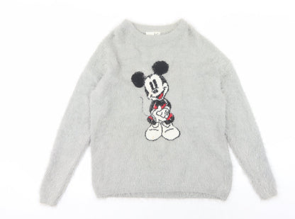 Womens UK Size XS Disney Grey Pullover Jumper