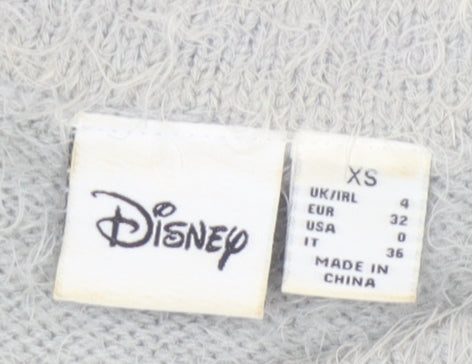 Womens UK Size XS Disney Grey Pullover Jumper