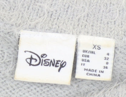Womens UK Size XS Disney Grey Pullover Jumper