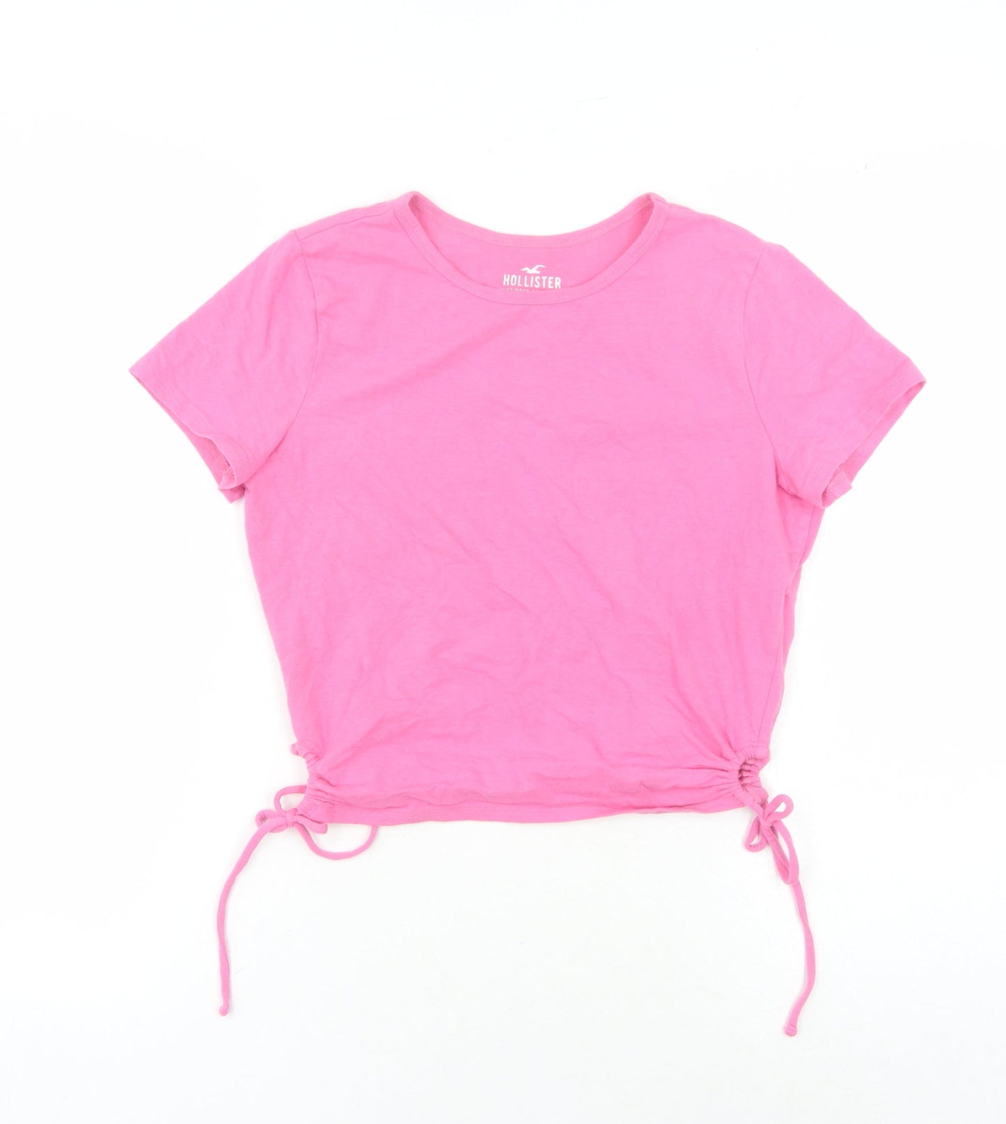 Womens UK Size M Hollister Pink Basic T-Shirt