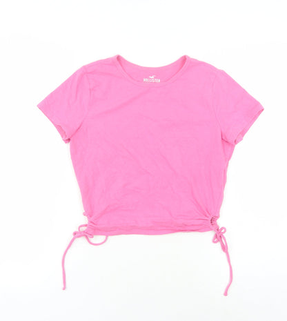 Womens UK Size M Hollister Pink Basic T-Shirt