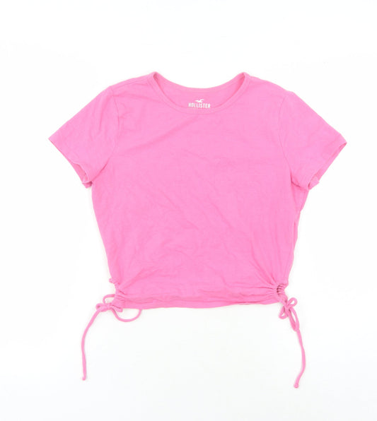 Womens UK Size M Hollister Pink Basic T-Shirt