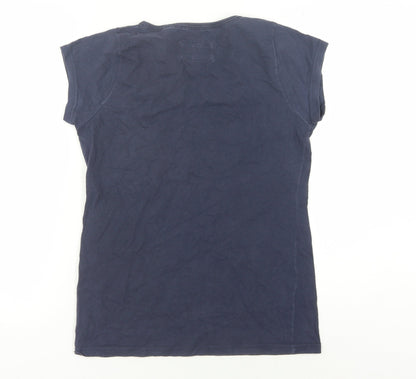 Peter Storm Women's Blue Basic T-Shirt, Size 14, Embroidered