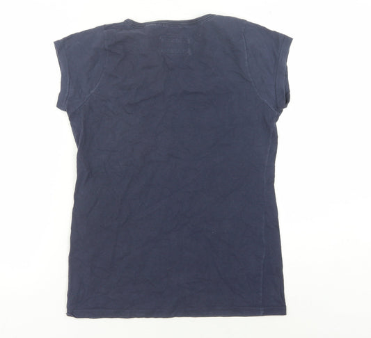 Peter Storm Women's Blue Basic T-Shirt, Size 14, Embroidered