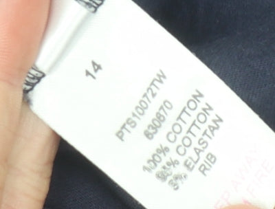 Peter Storm Women's Blue Basic T-Shirt, Size 14, Embroidered