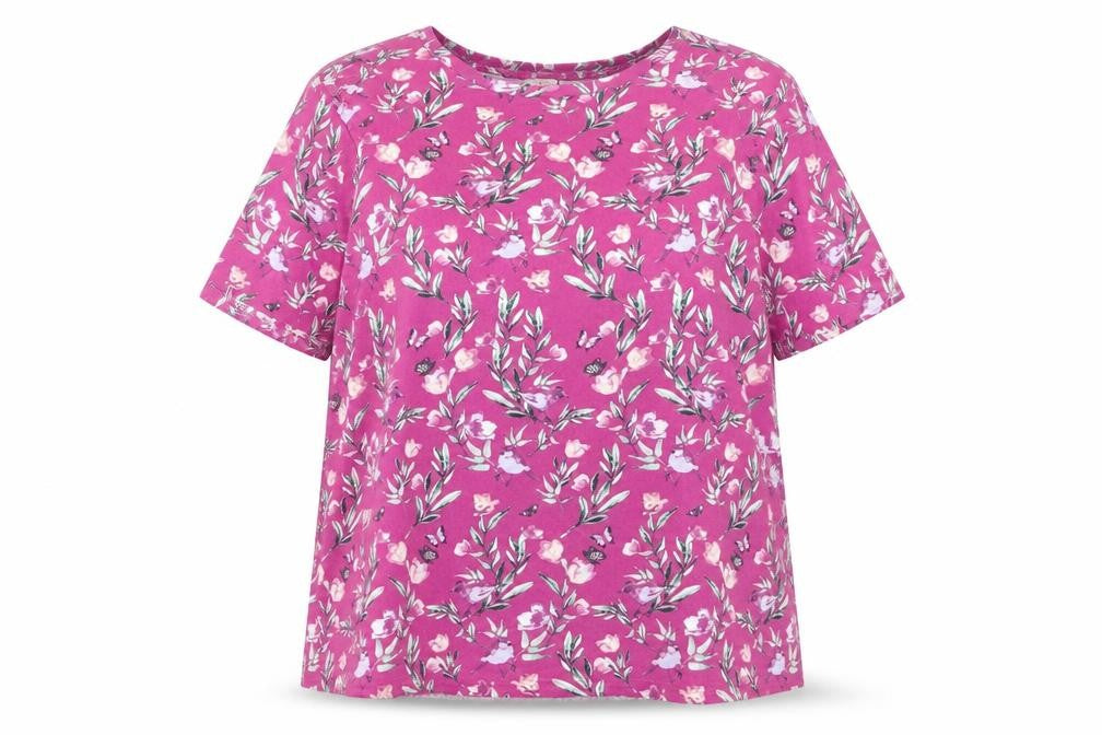 Womens UK Size 20 Cotton Traders Pink Basic T-Shirt