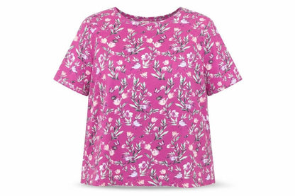 Womens UK Size 20 Cotton Traders Pink Basic T-Shirt
