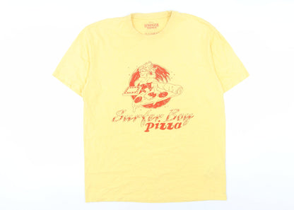 Pull & Bear Stranger Things Yellow Medium T-Shirt