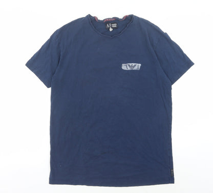 Mens UK Size M Armani Jeans Blue  T-Shirt