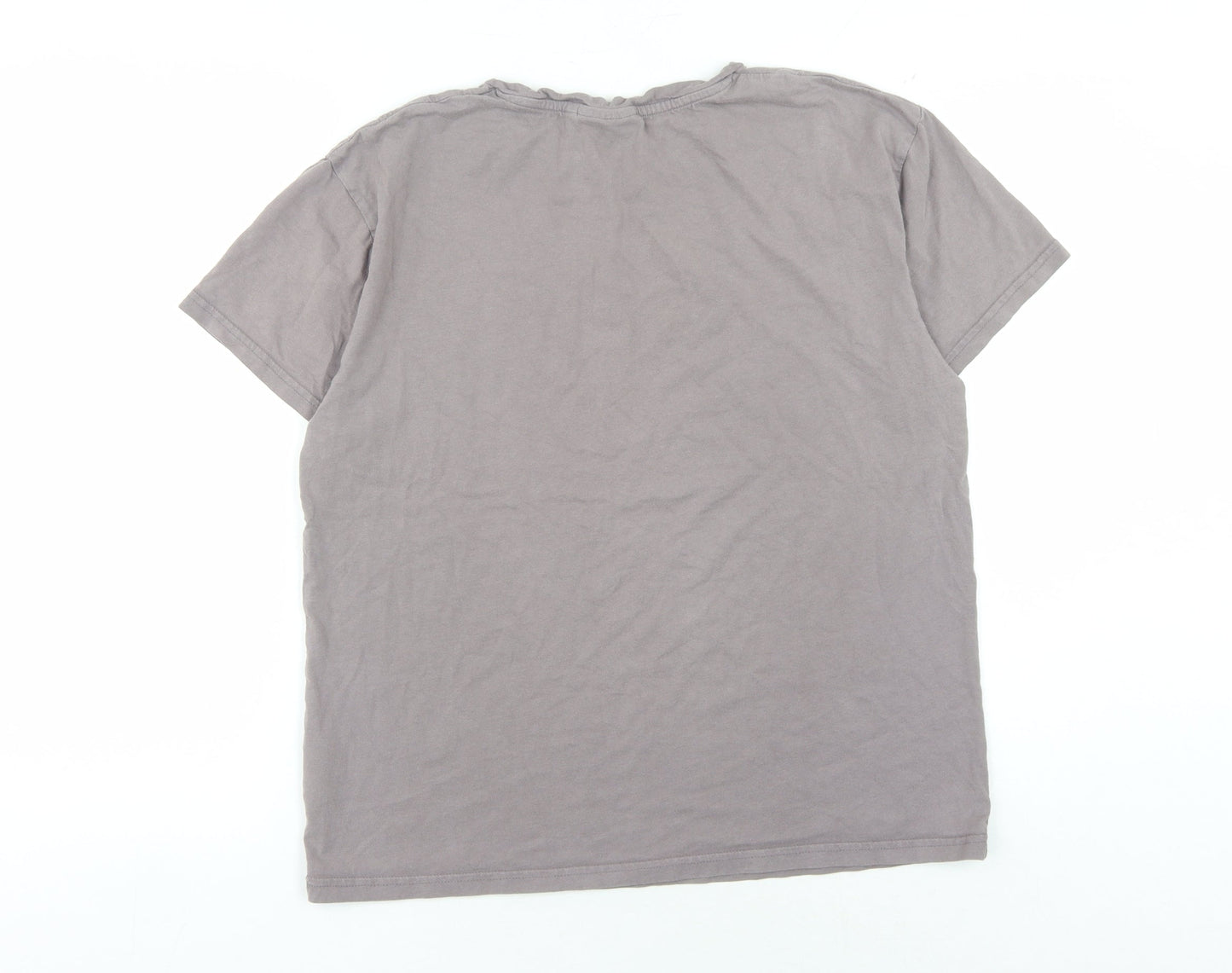 Lilylane Women's Grey Cotton Crew Neck T-Shirt M