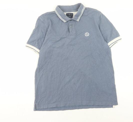 Henri Lloyd Men's Blue Polo Large Cotton Shirt