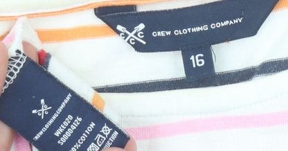 Womens UK Size 16 Crew Clothing Company Multicoloured Basic T-Shirt