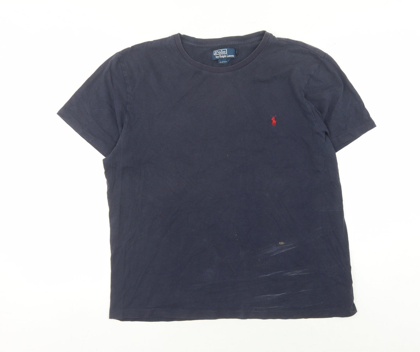 Polo by Ralph Lauren Men's XL Blue T-Shirt, Logo Accent