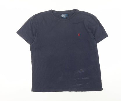 Polo by Ralph Lauren Men's XL Blue T-Shirt, Logo Accent