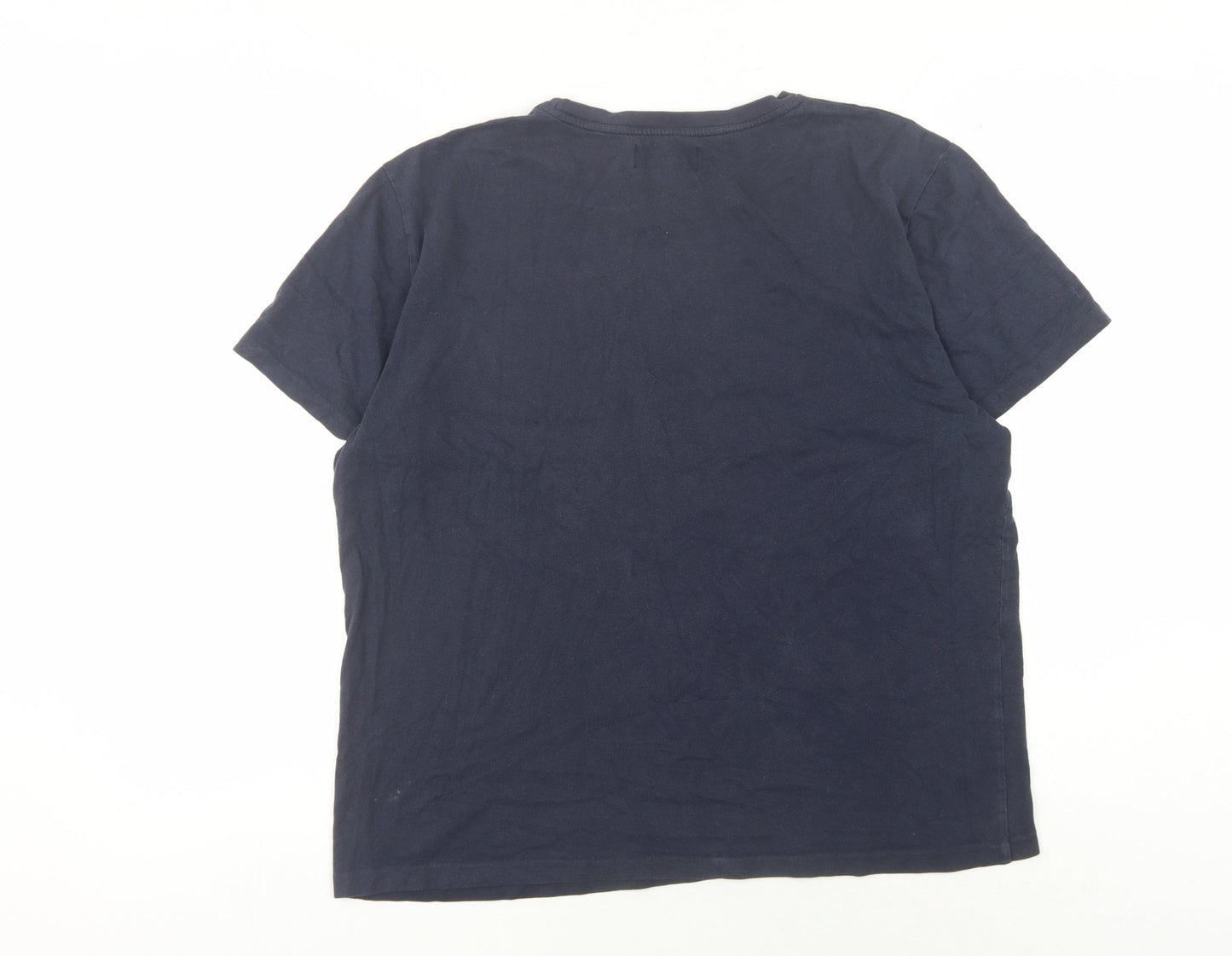 Polo by Ralph Lauren Men's XL Blue T-Shirt, Logo Accent