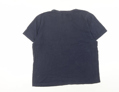Polo by Ralph Lauren Men's XL Blue T-Shirt, Logo Accent