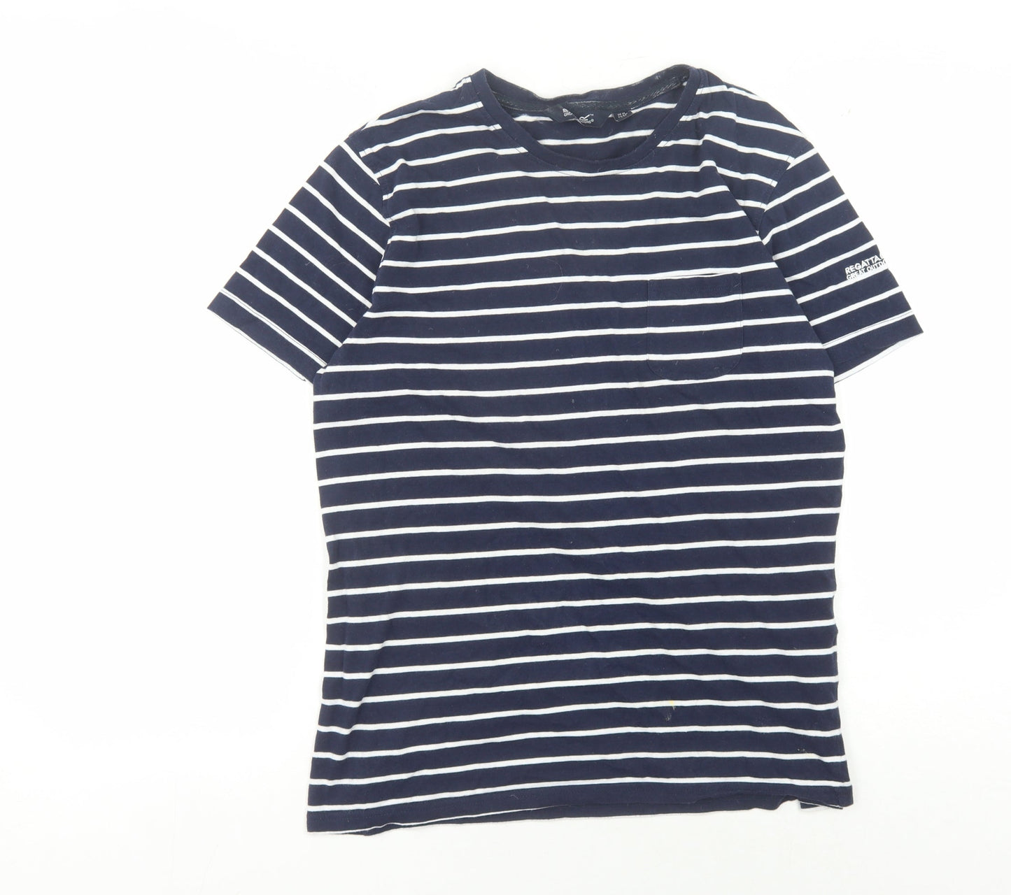 Regatta Men's Blue Striped Crew Neck T-Shirt M