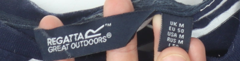 Regatta Men's Blue Striped Crew Neck T-Shirt M