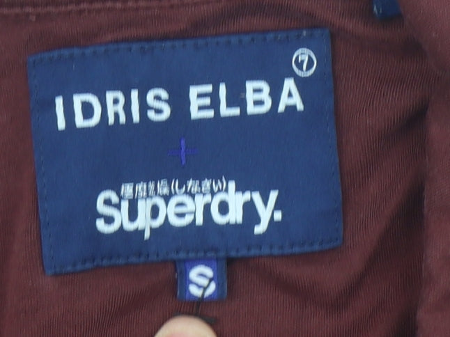 Superdry Men’s Red Polo Shirt, Size S, Solid Pattern