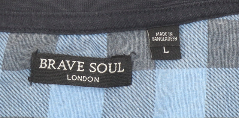 Mens UK Size L Brave Soul Blue  T-Shirt
